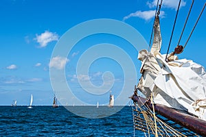 Windjammer on the Hanse Sail in Rostock, Germany