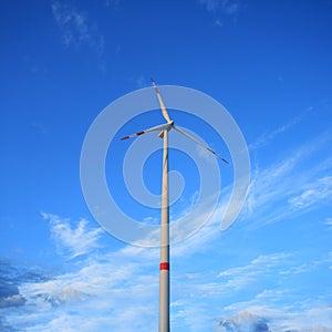 Windmill against a blue sky