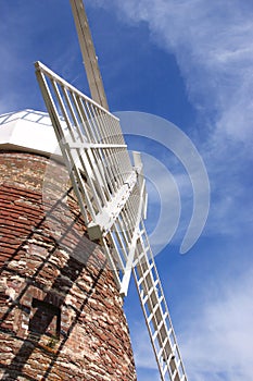Windmill against blue sky