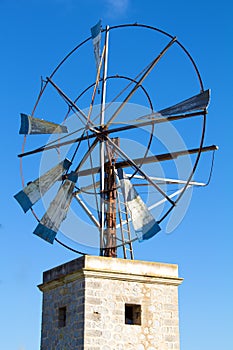 Windmill against Blue Sky