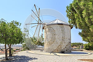 Windmill of Alacati in Cesme, Izmir, Turkey