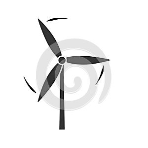 Windmill alternative wind turbine and renewable energy vector icon environment concept for graphic design, logo, web site, social