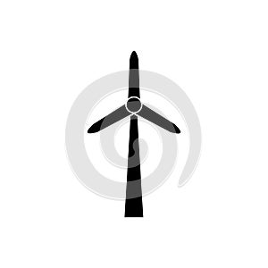 Windmill alternative wind turbine and renewable energy vector icon environment concept for graphic design, logo, web site, social