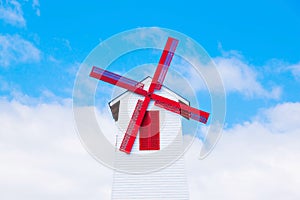 Windmill and blue sky