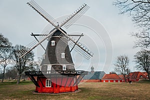 Windmill of the citadel Kastellet fortress in Copenhagen, Denmark