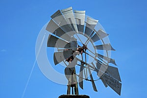 Windmill close-up, jet