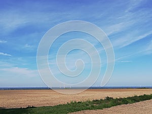 cloud grass sky field agriculture summer Germany Northrhine-Westphalia windmill