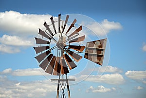 Windmill with clouds