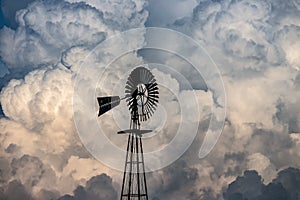 Windmill and clouds