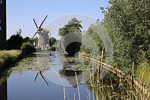 windmill de Mallemolen in de Korte Akkeren district of Gouda