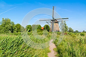 Windmill De Veer in Veerpolder near Haarlem, Netherlands