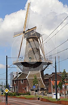 Windmill in Delft, Holland