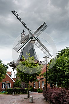 Windmill Ditzum, Rheiderland, East Frisia, Lower Saxony, Germany photo
