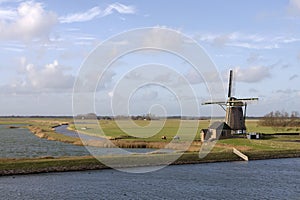 Windmill on Dutch island Texel