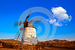 Windmill El Cotillo Fuerteventura Canary Islands photo