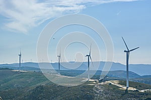 Windmill electric generator tower in Portugal