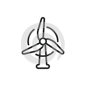 Windmill energy, in line design. Windmill energy, windmill, energy, wind, turbine, power on white background vector