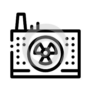Windmill factory icon vector outline illustration