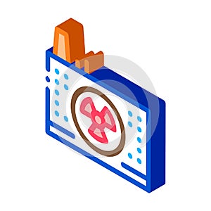 Windmill factory isometric icon vector illustration