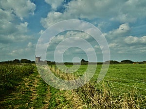 Windmill Fenlands and clouds