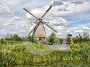 Windmill in field, Netherlands