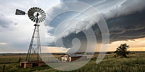 Windmill and Wallcloud Oklahoma