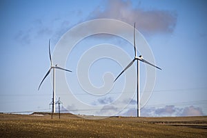 A windmill that generates electricity