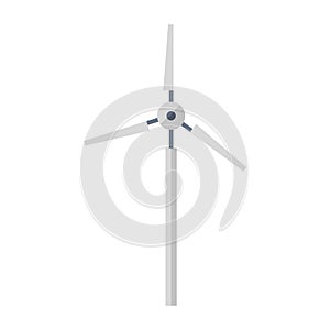 Windmill generator flat clipart vector illustration