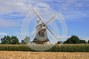 Windmill on German island of Foehr photo