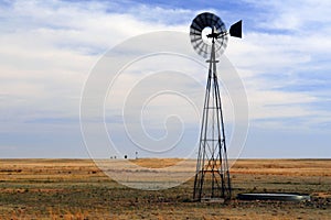 Windmill on Great Plains photo