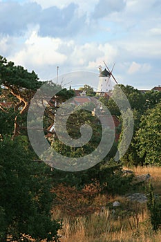 Windmill in Gudhjem, Bornholm, Denmark