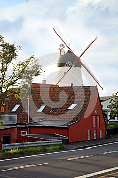 Windmill in Gudhjem, Bornholm, Denmark