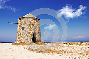 Windmill at Gyra beach, Lefkada