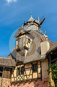 Windmill in Haut-Koenigsbourg castle - Alsace