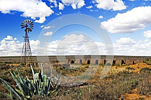 Windmill and Hay Bales