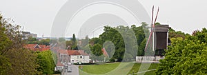 Windmill on the hill in Bruges, panorama