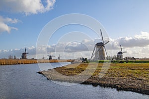Windmill Holland or Nederland Kinderdijk a UNESCO World Heritage photo