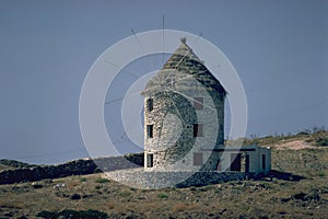 Windmill house on Kea, Kyklades, Greece, 1979