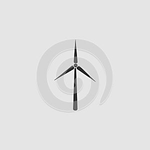 Windmill icon flat