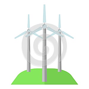 Windmill icon, flat style