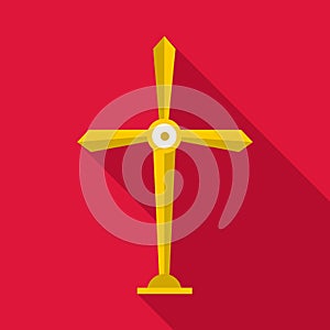 Windmill icon, flat style