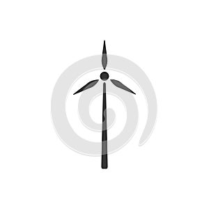 Windmill icon. Wind power symbol. Sign power turbine vector