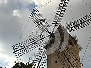 The windmill at Industria Street. Mallorca photo