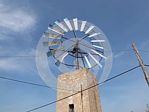 Windmill at island of Majorca in Spain
