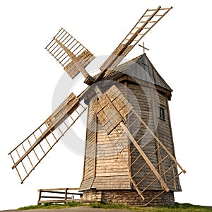 Windmill isolated on white background
