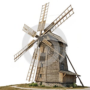 Windmill isolated on white background
