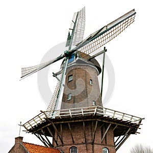 Windmill isolated on white background