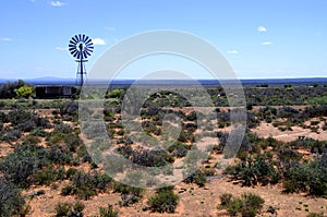 Windmill in the Karoo Desert