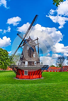 Windmill of the Kastellet citadel in Copenhagen, Denmark