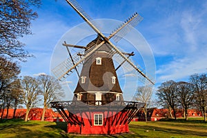 Windmill of Kastellet citadel in Copenhagen, Denmark